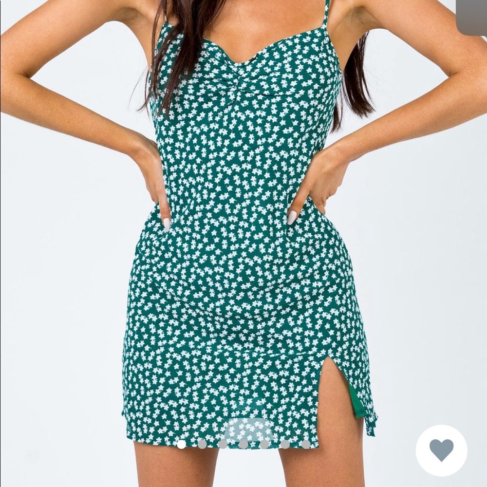 Princess Polly Forest Green Floral Dress
